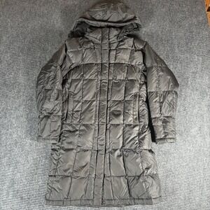 The North Face 600 Down Fill Puffer Parka Coat Women's XS Grey Hooded Long